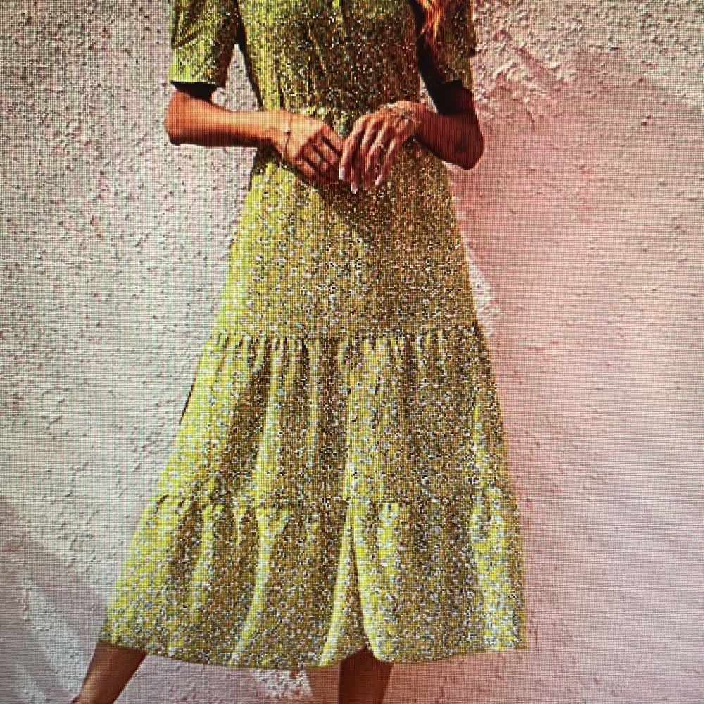 BTFBM floral print button down Midi Dress.